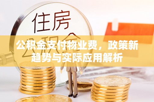 新洲公积金支付物业费，政策新趋势与实际应用解析