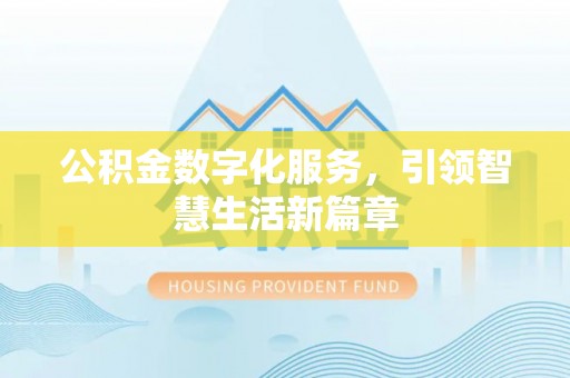 新洲公积金数字化服务，引领智慧生活新篇章