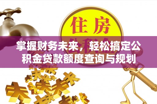 新洲掌握财务未来，轻松搞定公积金贷款额度查询与规划