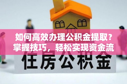 新洲如何高效办理公积金提取？掌握技巧，轻松实现资金流动
