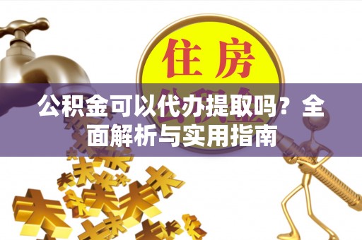 新洲公积金可以代办提取吗？全面解析与实用指南