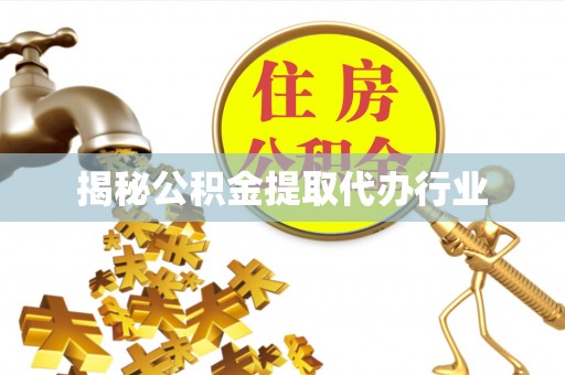 新洲揭秘公积金提取代办行业