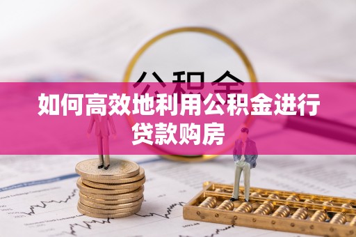 新洲如何高效地利用公积金进行贷款购房